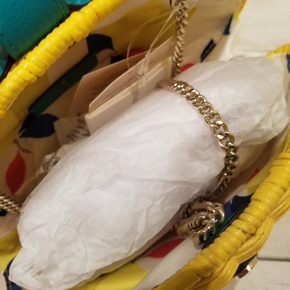 Kate Spade Picnic Perfect Lemon Wicker Crossbody - Picture 4 of 10
